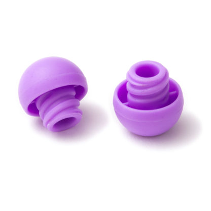 Syringe caps purple